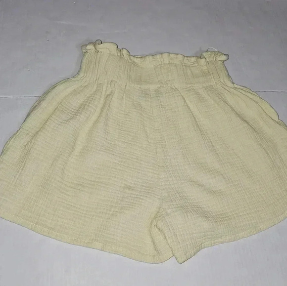 VICI Yellow Paperbag Waist 100% Cotton Womens Shorts‎ Sz Small - Picture 3 of 12